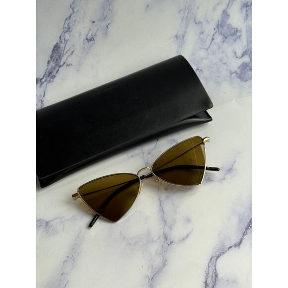 NEW Saint Laurent SL303 Jerry Sunglasses in Gold Brown main image 6